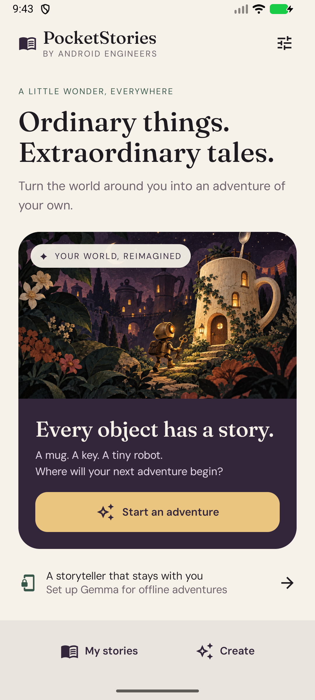 PocketStories light bookshelf